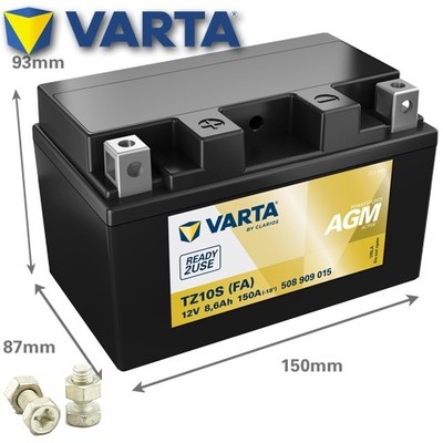 Batterie für Kawasaki Vulcan 650 S Special Ed. ABS 2019 VARTA YTZ10S AGM Active