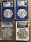 U.S. Mint American Silver Eagle $1 4-Coin Lot 1 oz .999 MS70 NGC/PCGS — photo 2