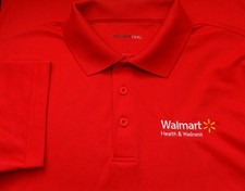 Walmart Health Wellness Team Employee Polo Shirt Men s Medium
