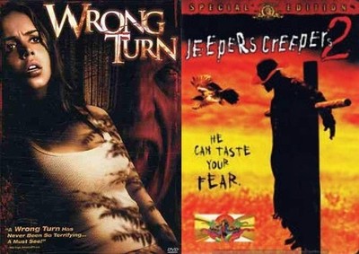 Wrong Turn (2003) / Jeepers Creepers 3 (2003) 2 DVD Set Horror Thrill DISCS ONLY