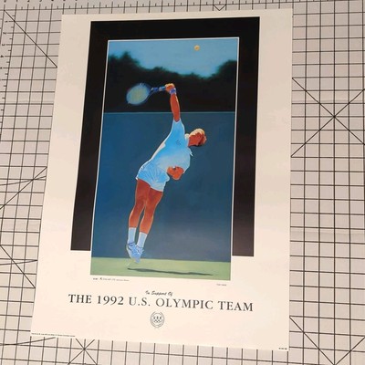 1992 U.S. OLYMPIC TENNIS TEAM 18x24'' OFFICIAL IOC Poster Print by TONY WADE