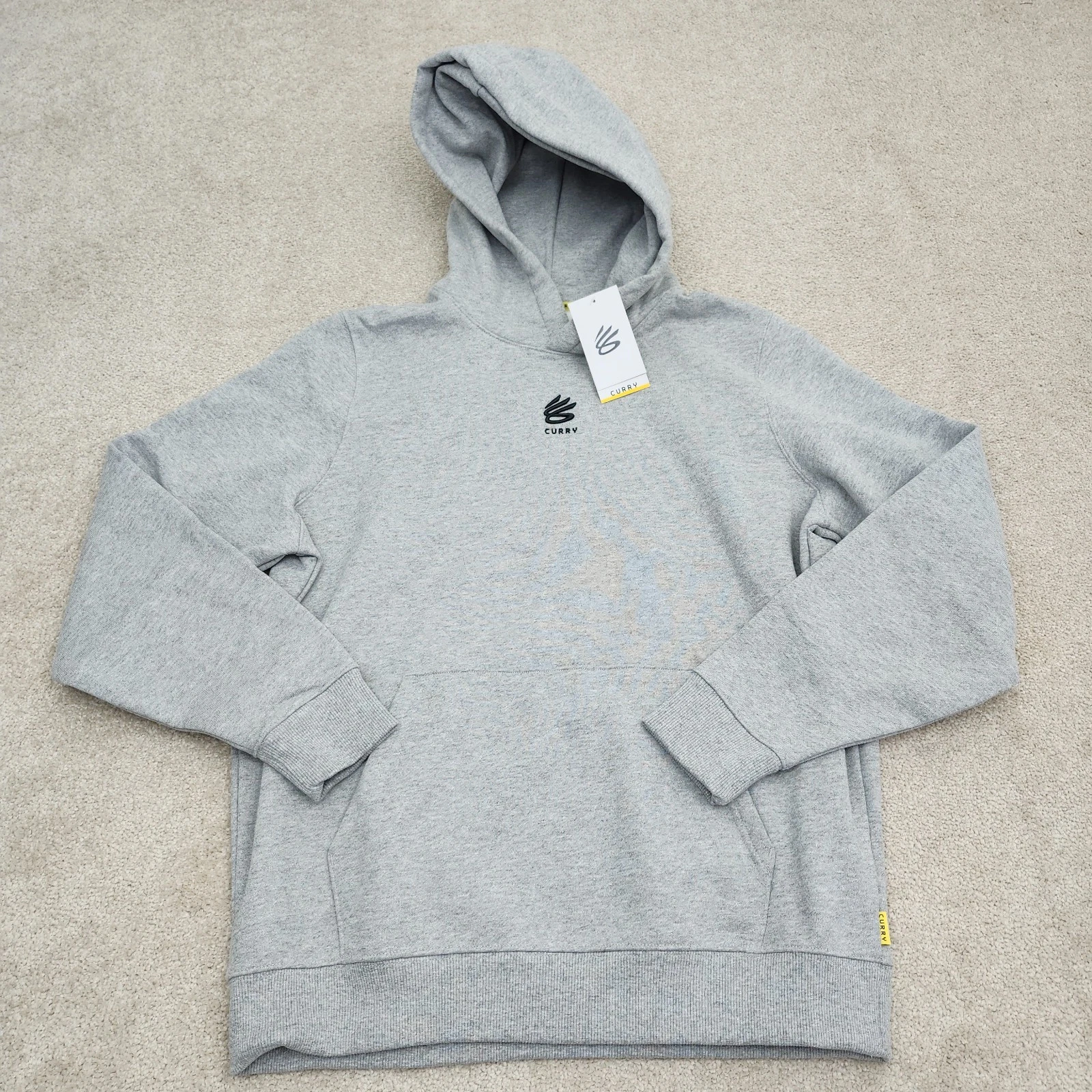 Under Armour Men Large Curry Splash Hoodie Pullover Gray 1387096 111