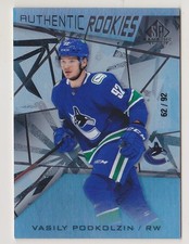 21-22 SP Game Used Vasily Podkolzin /92 Rookie True RC Vancouver Canucks 2021