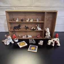 Lot of 26 Vintage Miniature Figurines or Shelf Trinkets Mattel  Hagen Renaker