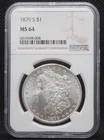 1879 S Morgan Silver Dollar - NGC MS 64