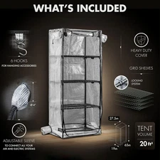 Mushroom Grow Tent, Martha Tent for Mushroom Growing Kit, Small Greenhouse fo...