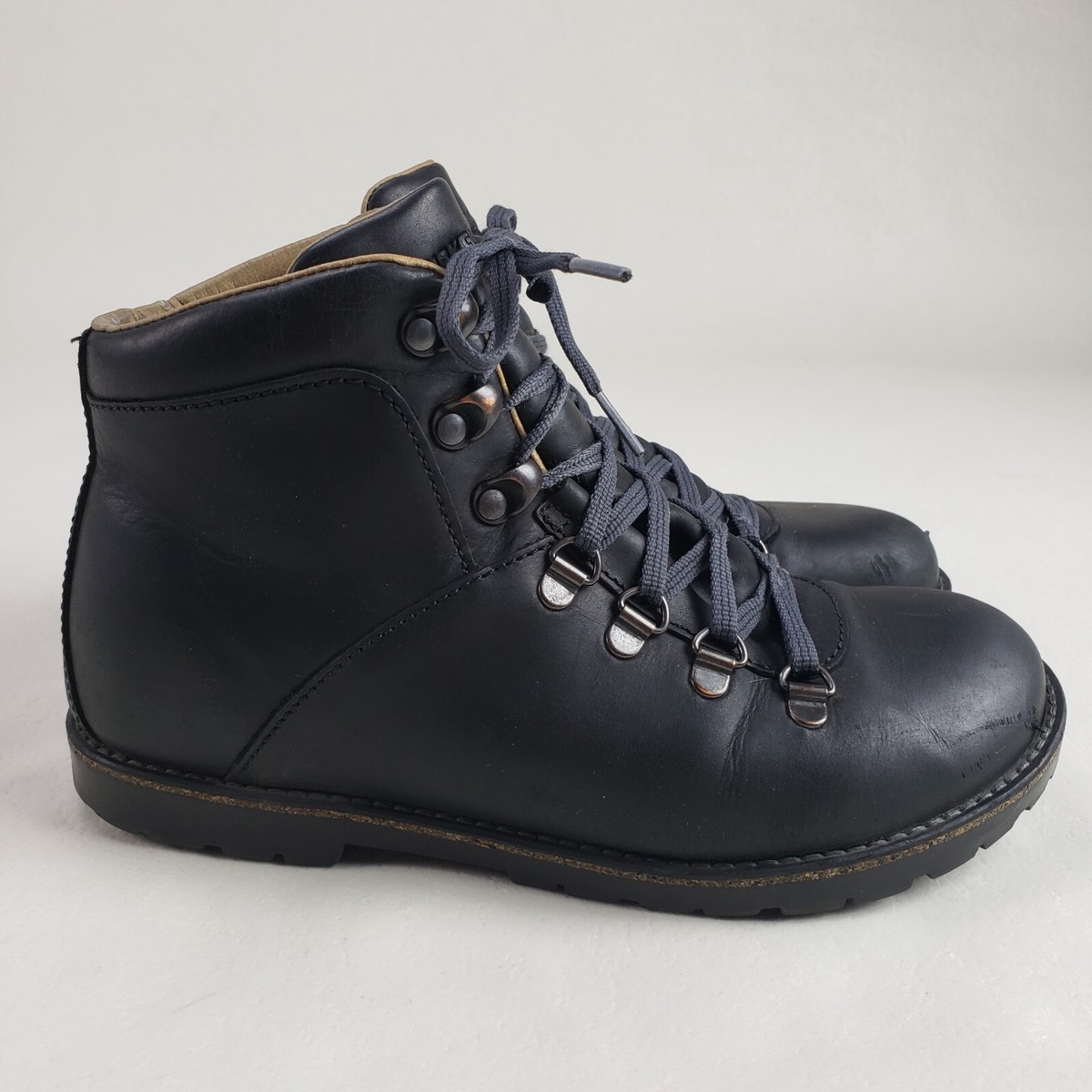 Birkenstock Jackson Leather Boot Womens 6-6.5 EU 37 N Black Ankle