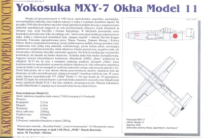 Kartonowa 33 - Yokosuka MXY-7 Okha Model 11 , 1:50