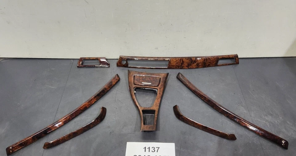 ✅06-08 OEM BMW E90 E91 325 335 tablero de puerta delantera trasera madera fina juego de molduras interiores* Foto 3 de 4