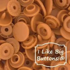 KAM Plastic Snaps: G119 Chestnut-Size 20/T5-No Sew Snap Buttons Sewing Brown