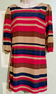 NWT Francescas Birdcage Women's 3/4 Sleeve Multi-Color Dress Size S