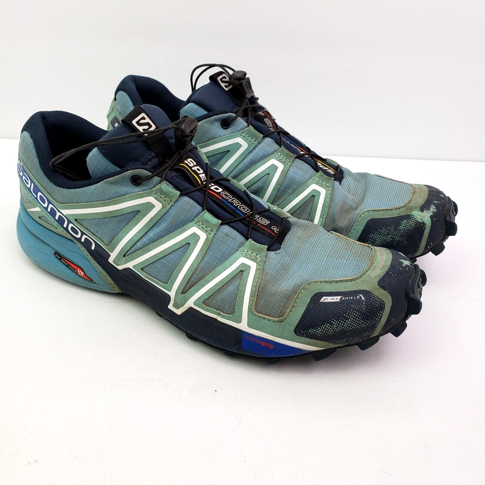 Scarpe da ginnastica Salomon Speed Cross 4 da donna taglia 10 5 blu trail running 383096