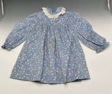 Vintage Saks Fifth Avenue Baby Dress Floral Peasant Doll