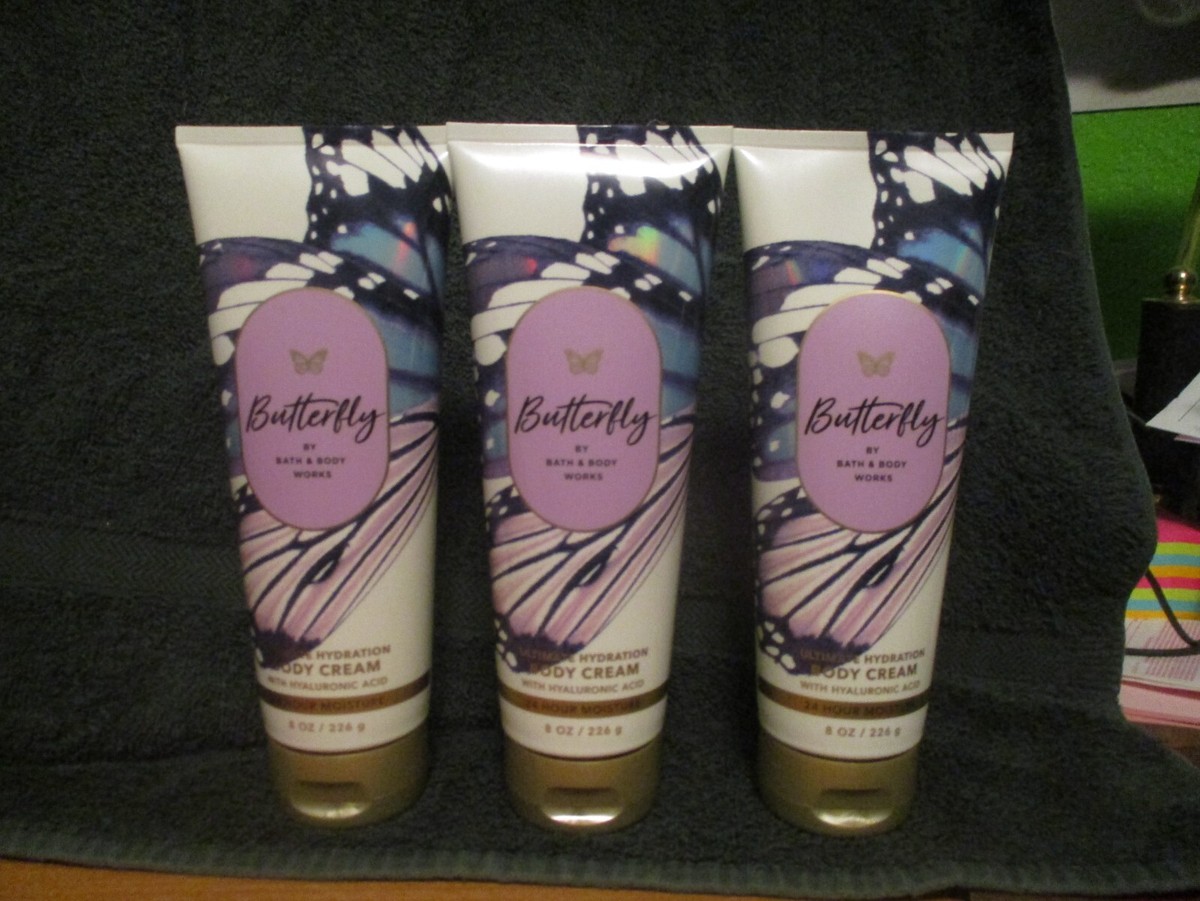 3 Pack Bath & Body Works Butterfly Ultimate Hydration Body Cream 8