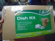 Duck Brand Dish Moving Kit, 4 Corrugate Dividers and 14 Foam Pouches