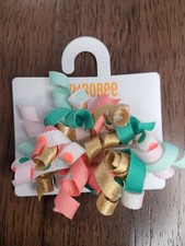 NWT Gymboree Korkers Curly Vintage Hair Clips Barrettes Island Cruise