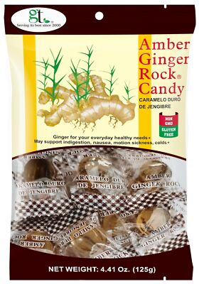 All Natural Ginger Candy with Cane Sugar Pack of 4 Sweet Spicy Treats