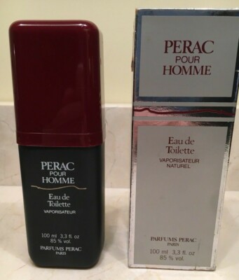 Perac Pour Homme Eau de Toilette for Men 3.3 floz Natural Spray NIB-Hard to Find