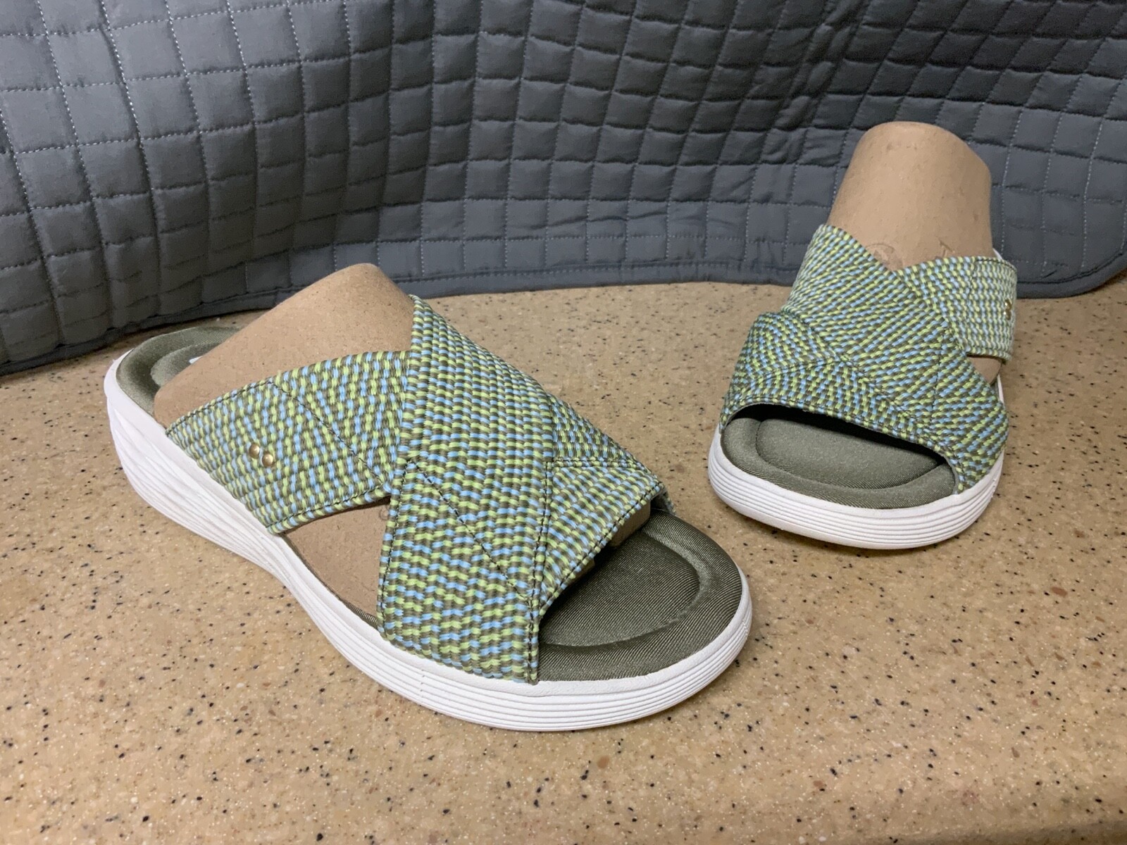 Ryka Nadine Women's Cross Slide Demi Wedge 9(Wide) US - Vetiver, NIB | eBay