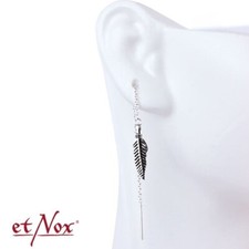 Real Etnox Feather Earrings 925er Silver Symb...