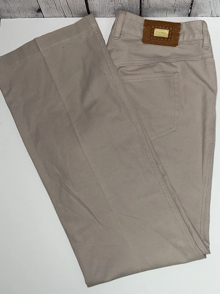 ESCADA Tamara бежевый хаки высоты прямые штанины хлопок брюки размер 40 - Изображение 3 из 4