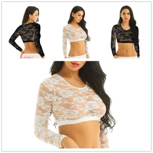 lace mesh blouse