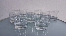 SET OF 8 Libbey Crisa Clear Glasses 8 Oz Lowball Rocks Whiskey Tumbler or Juice