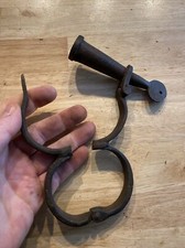 Sheriff Collector Shackles Jail Prison Guard Metal Man Cave Cast Iron Handcuffs