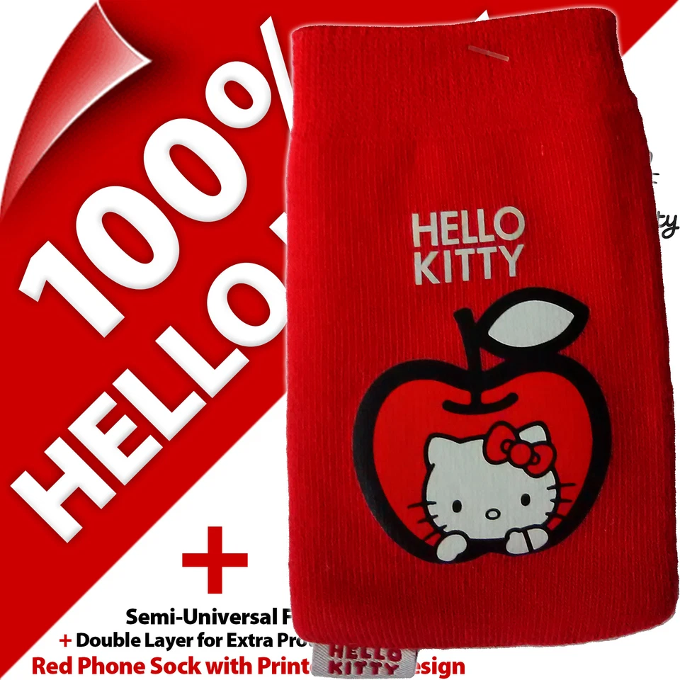 Hello Kitty Double Layer Sock for Mobile /Small Smart Phone MP3 Case Pouch Cover - Image 3 of 4