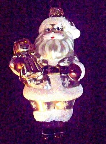Christopher Radko Silber & Weiß Ornament 4" groß verkauft in Bombay 1990er - Bild 7 von 7