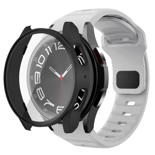 Band + Case Cover For Samsung Galaxy Watch 7/6/5/4/FE 40/44mm Silicone Strap - Picture 21 of 30
