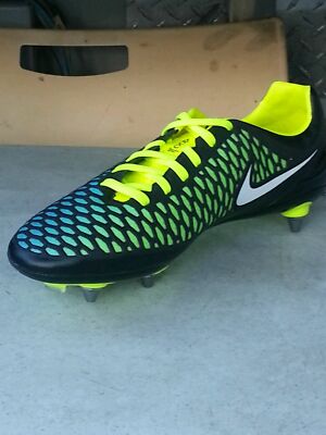 NIKE MAGISTA OPUS SG SOCCER CLEATS SIZE 6 BLACK VOLT WHITE 649232