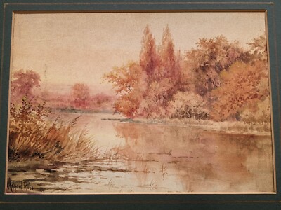 Antikes XIX C Original Aquarell Gemälde von Joseph Halford Ross 1866-1909