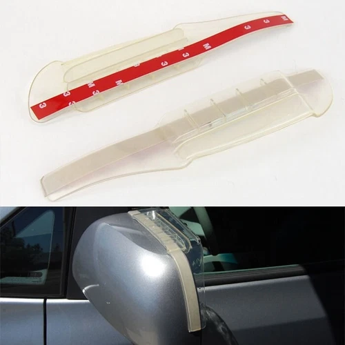 1 PAIR SLIM VORTEX ADD ON CLEAR RAIN SUN VISOR SHADE SHIELD FOR SIDE VIEW MIRROR