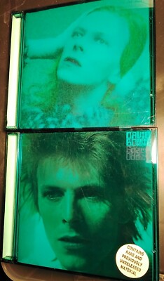 David Bowie Space Oddity & Hunky Dory CD Lot Like Rykodisc Bonus  UK EMI Green 