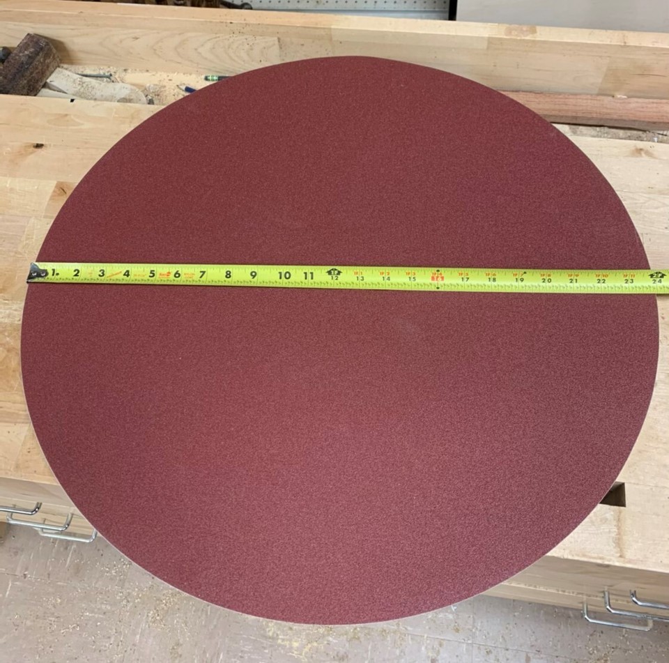 24" Inch 80 Grit Sanding Disc Sandpaper for Guitar Building Radius Dish