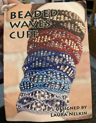Rare Beaded Waves Cuff Cerise (red) beaded bracelet kit by Laura Nelkin