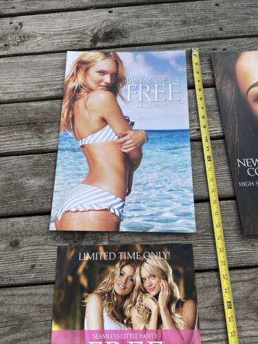 Lot Of 5 Authentic Victoria's Secret Posters Andrea Lima? Bra Pink Store Angels - Picture 3 of 10