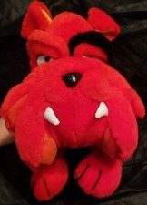 Bulldog Plush Vintage Toy 1990's Red Dog 15"