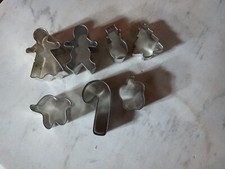 Lot Of 7 Metal Miniature Cookie Cutters
