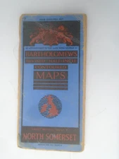 CLOTH Barts Map as Ordnance Survey North Somerset 1945 Cardiff, Bristol, Bath