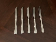 Gorham Cambridge Stainless 8.25" Partial Serrated Dinner Knives Set Of 5