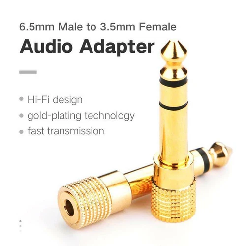 6.5mm 1/4" Male Plug To 3.5mm 1/8 Inch Female Jack Stereo Headphone Adapter - Picture 9 of 13