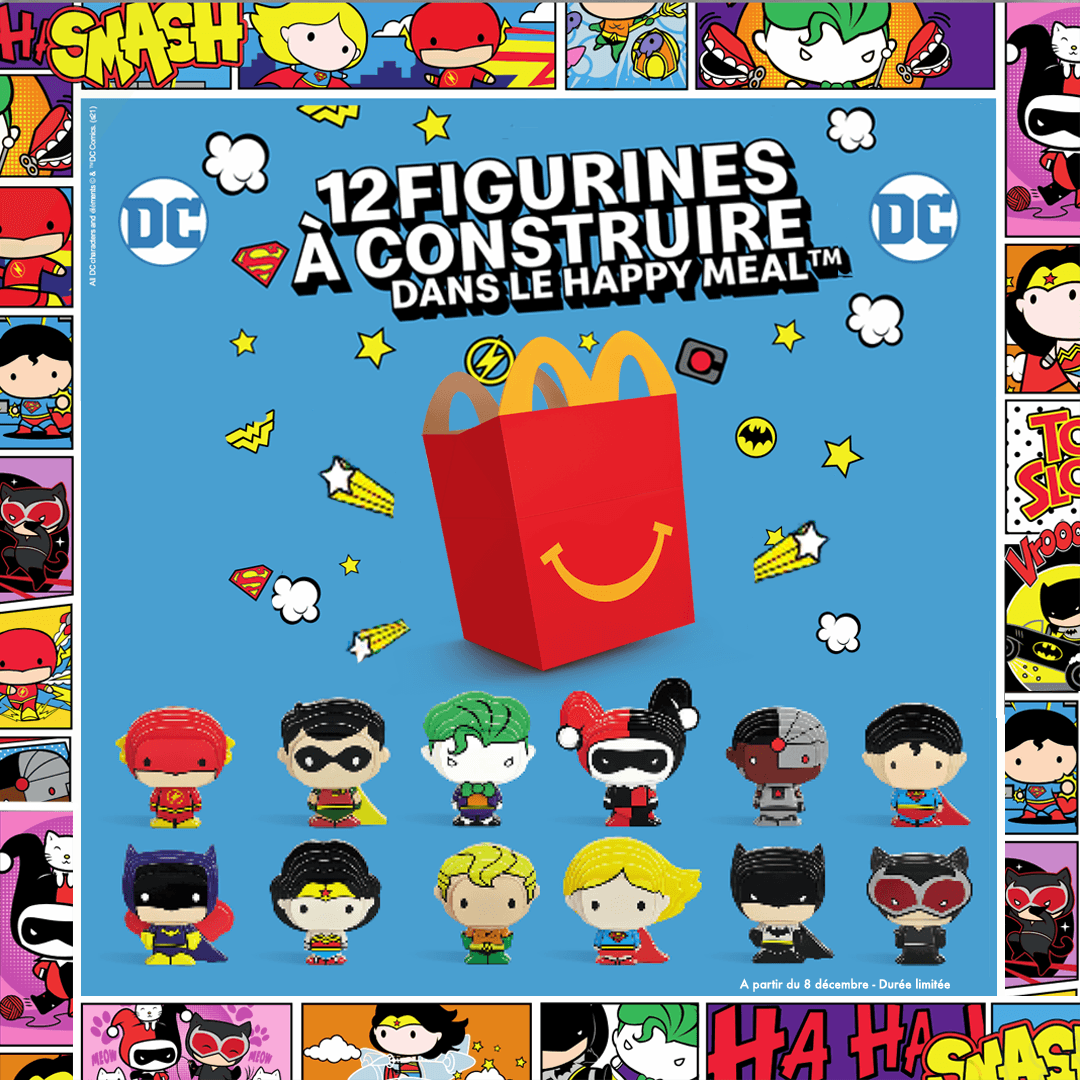 Collection compl?�te DC JUSTICE LEAGUE 12 figurines McDonald's Happy Meal mcdo | eBay