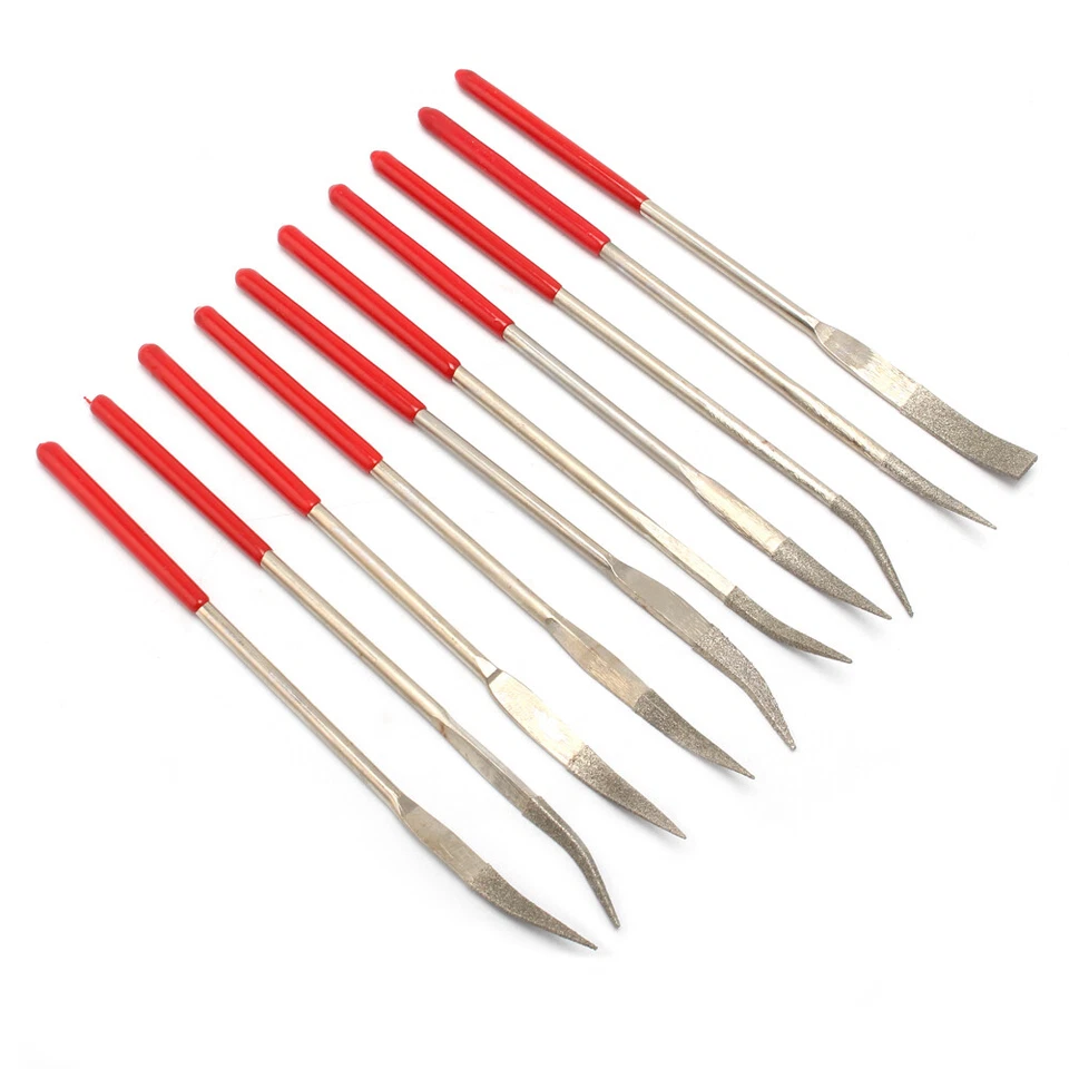 10pcs Diamond Needle File Set 160mm Precision Metalwork Craftwork Jewelry Glass - Image 2 of 4