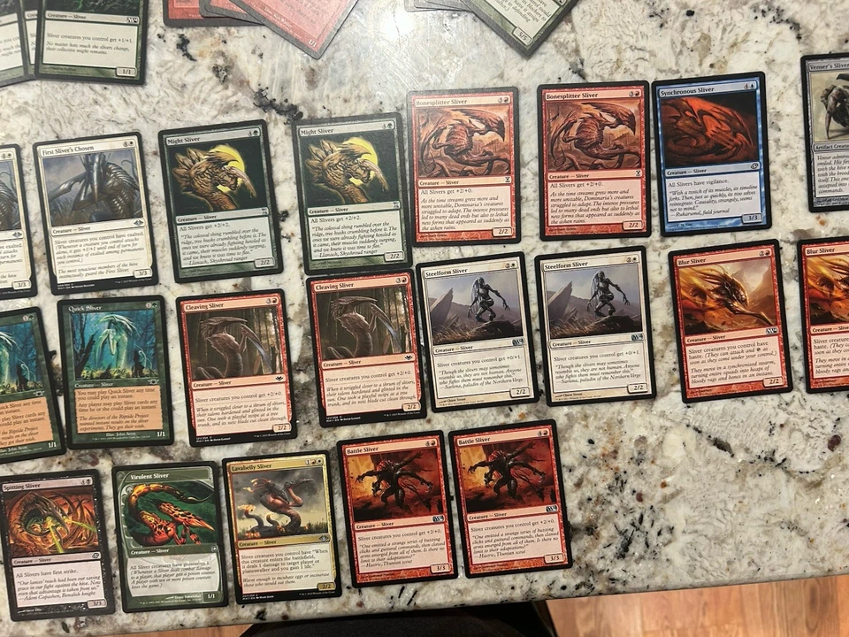 Mtg Sliver Lot x60 Magic The Gathering Sliver Lot Might Blur Heart Sliver LP - Image 4 of 4