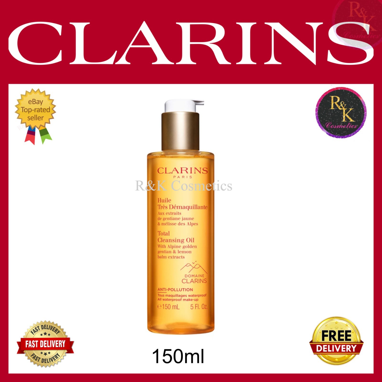 Clarins Total Cleansing Oil 150ml-Face Makeup Remover Hydrating Cleanser•GENUINE - Image 3