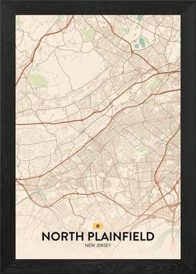 North Plainfield NJ Gerahmtes Wandbild Poster Leinwanddruck Bild