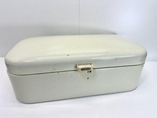 Vintage Emaille Brotkasten Brotdose Brotkiste emailliert Shabby Landhaus #7322