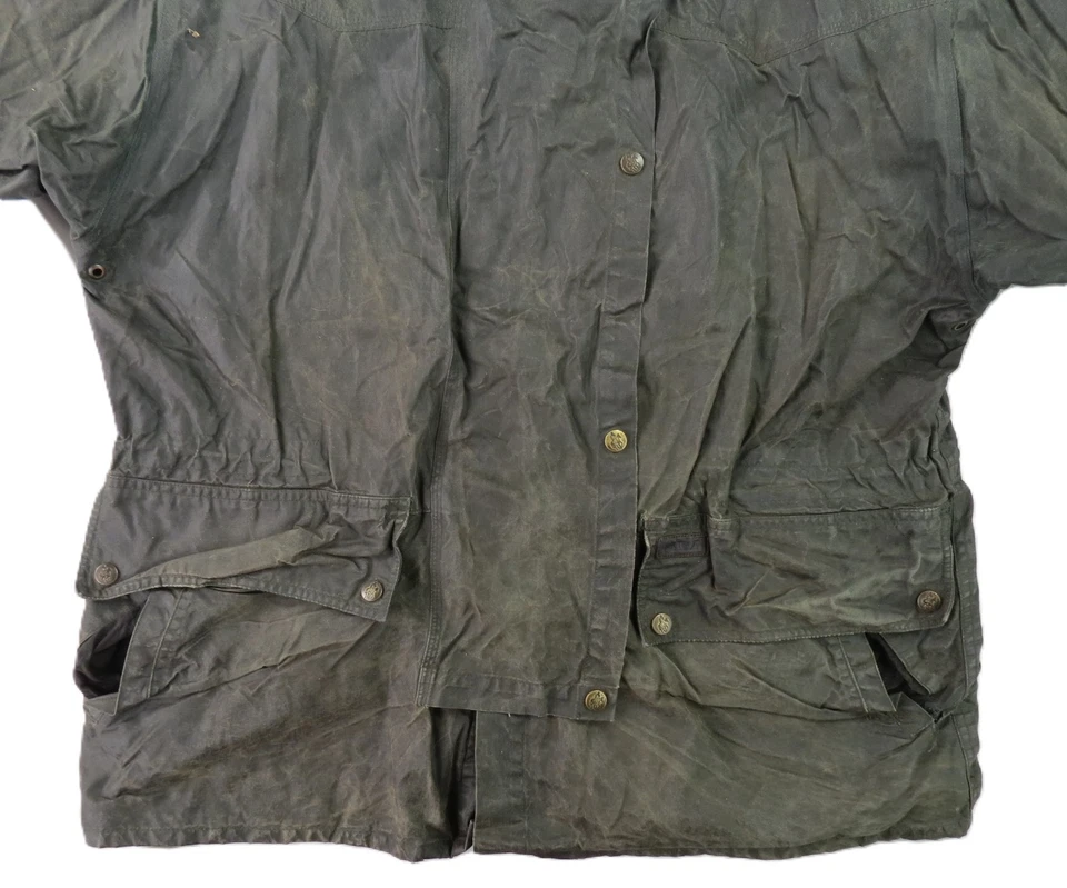 Outback Trading Company US Mens L 44 Oilskin Waxed Cotton Midwest Jacket Coat - Image 4 of 4